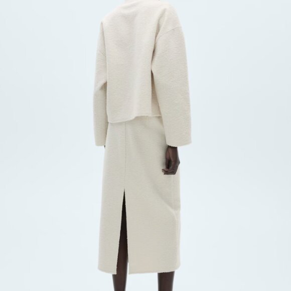 MANGO BOUCLE MIDI SKIRT - Picture 4 of 6